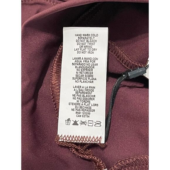 Vitamin A Womens Elena High Waisted Bikini Bottom Bathing Suit Swim Burgundy 14 - Picture 8 of 12